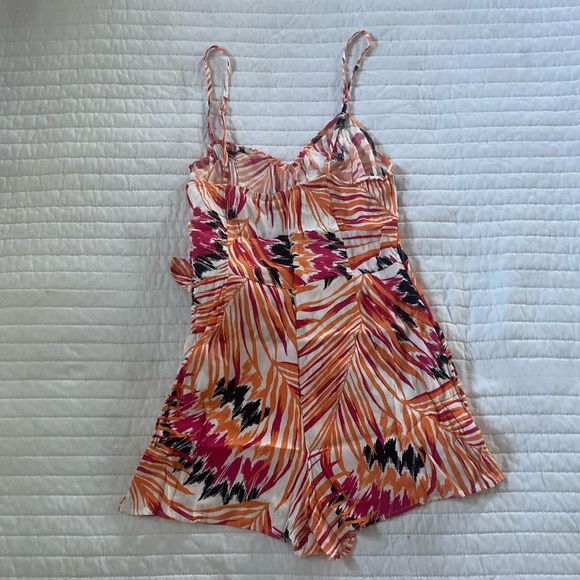 Women's Tummy Control Drawstring Suits V Neck Bodysuit Bodycon Short Jumpsuit - Picture 4 of 7